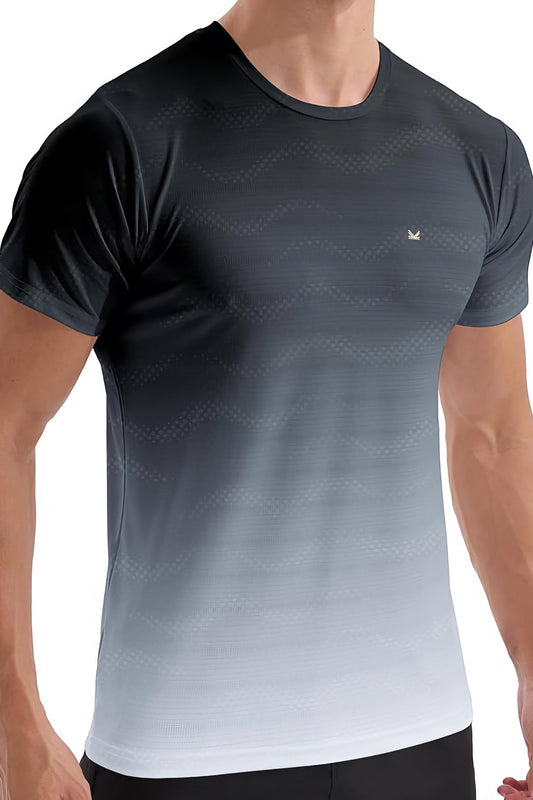 Wave Stretch Spandexdry Tshirt - Black