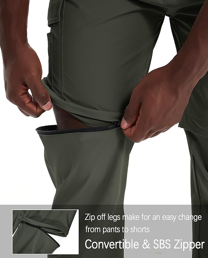 SpandexDry Golf Convertable Pants - Olive