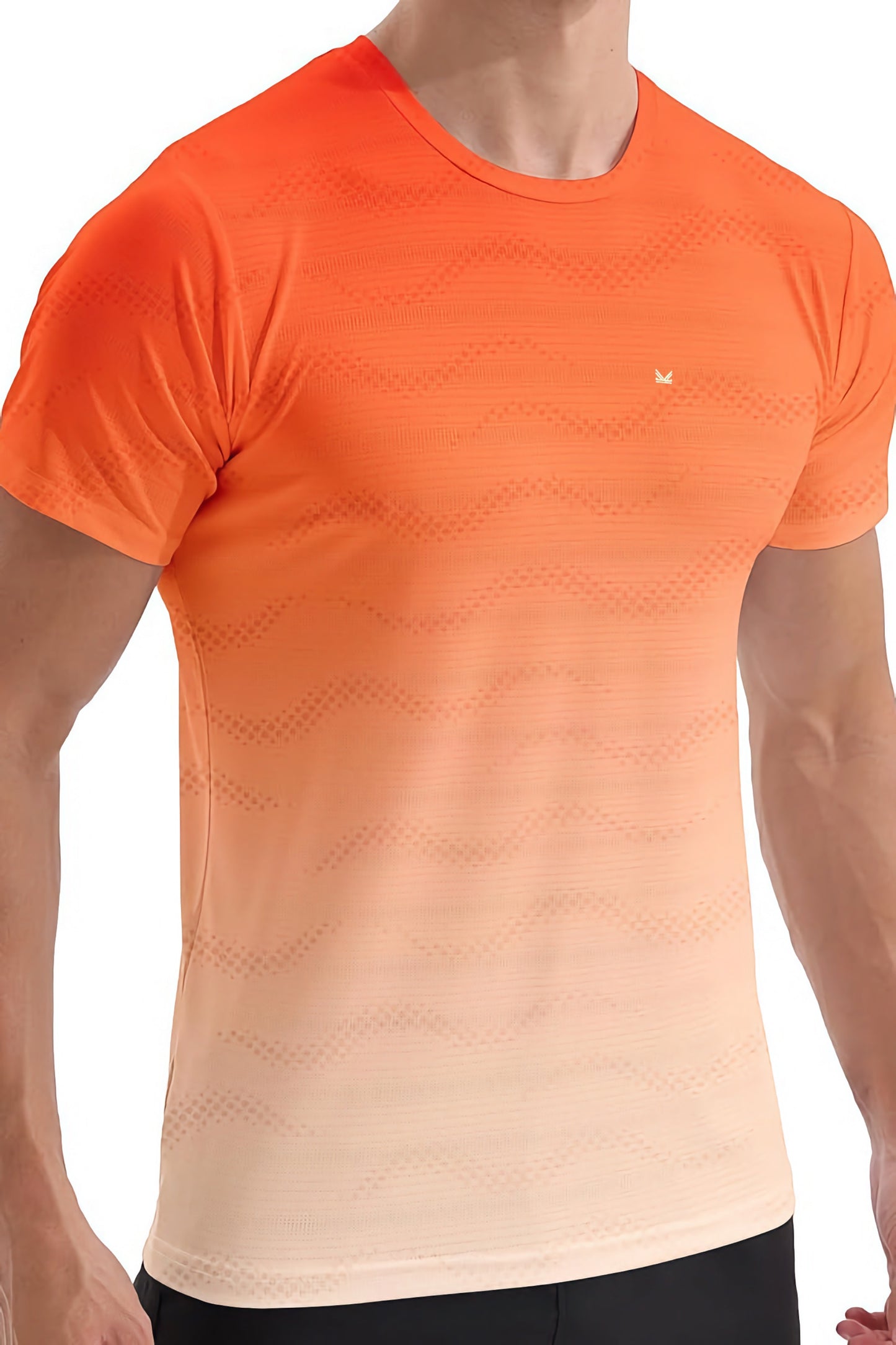 Wave Stretch Spandexdry Tshirt - Orange
