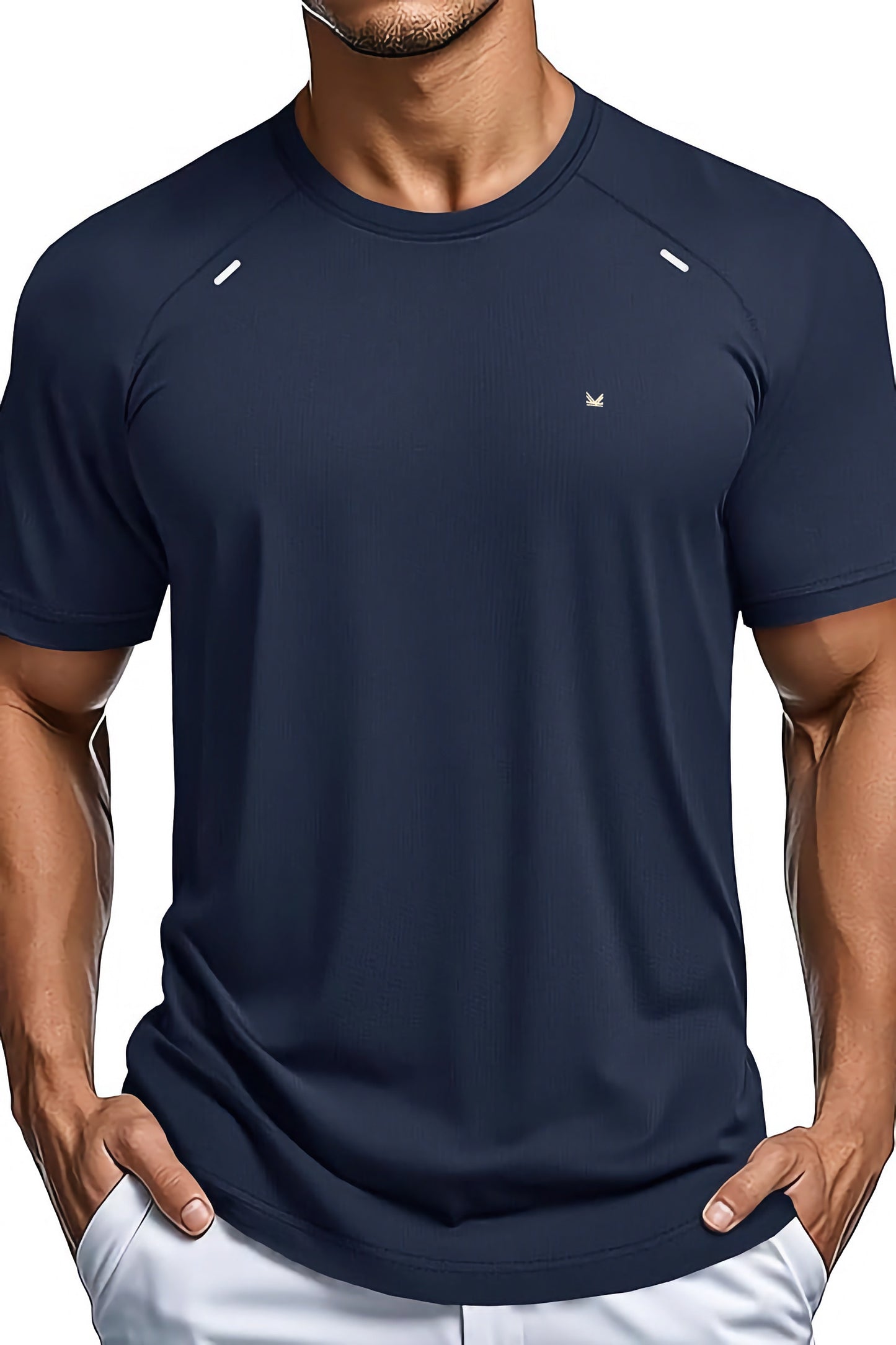 Minimal Spandexdry T-Shirts - Navy