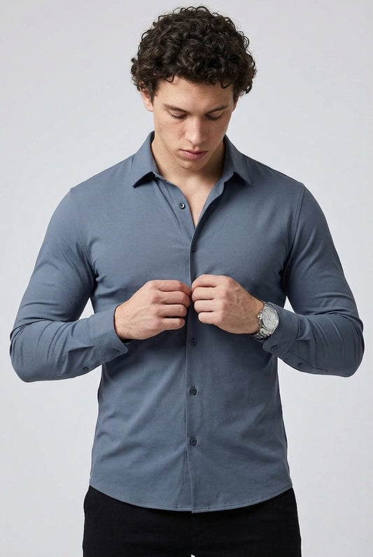 Prime Spandex Dress Shirt - Charcoal