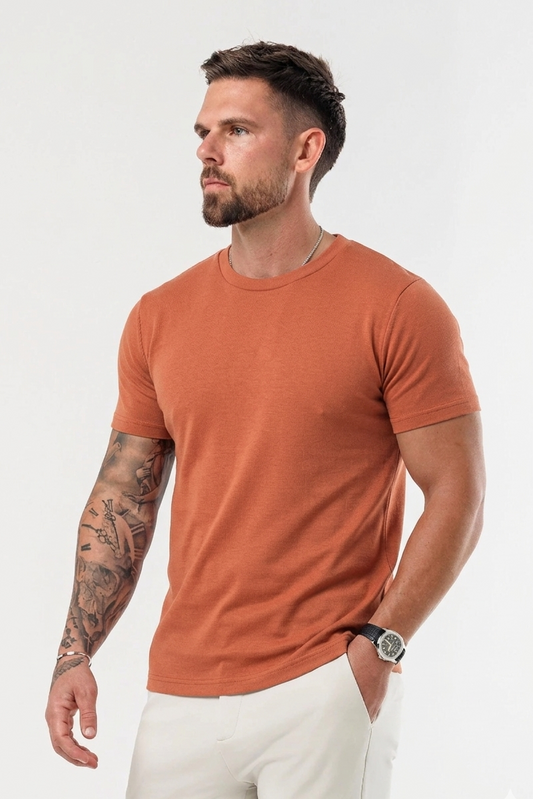 Essential Cotton T-Shirt - Peach