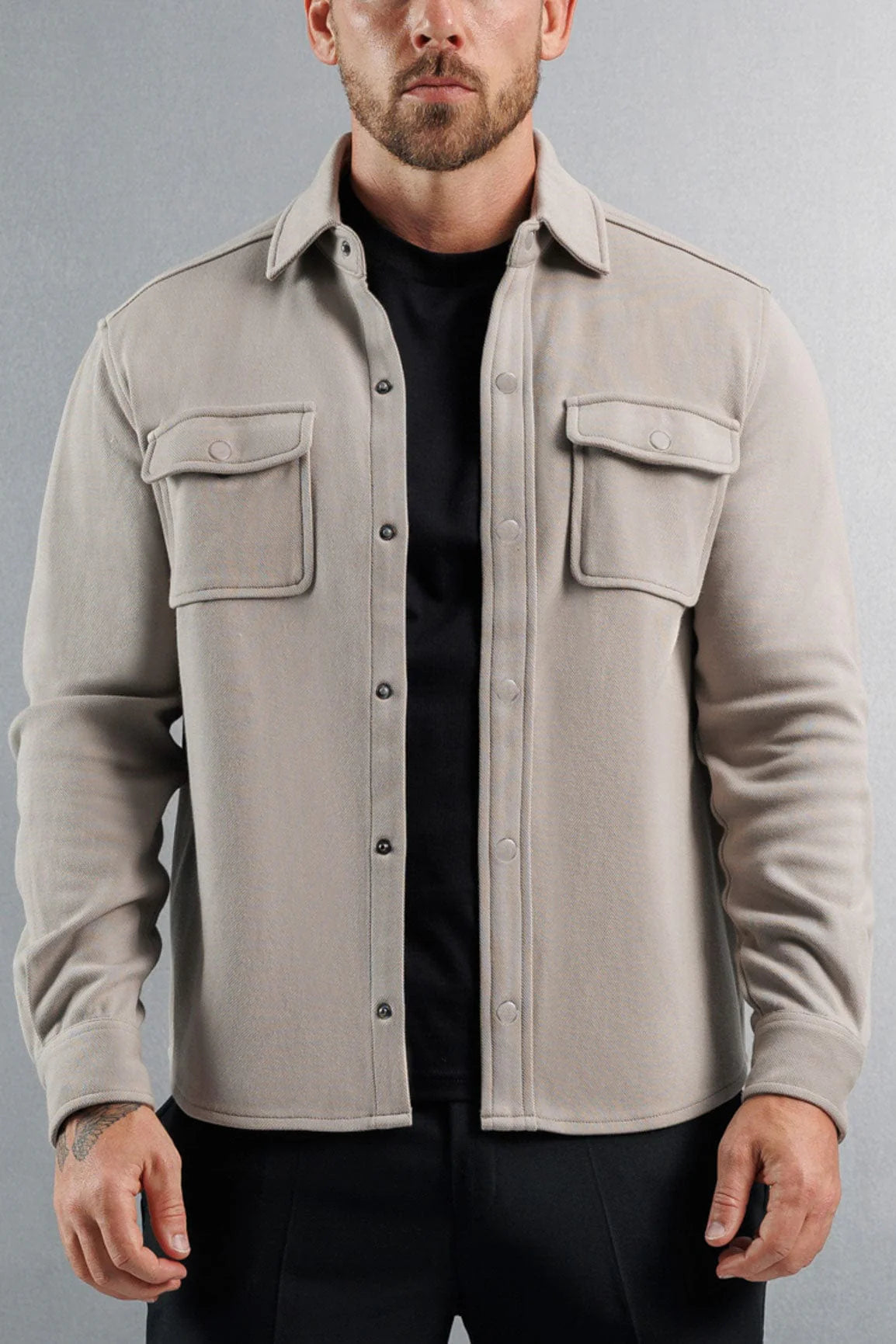 Fleece Overshirt - Ice Grey