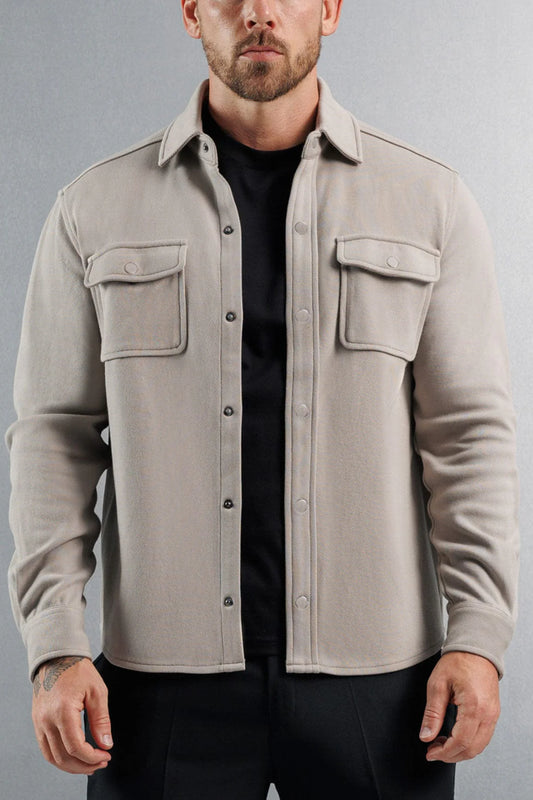 Fleece Overshirt - Ice Grey