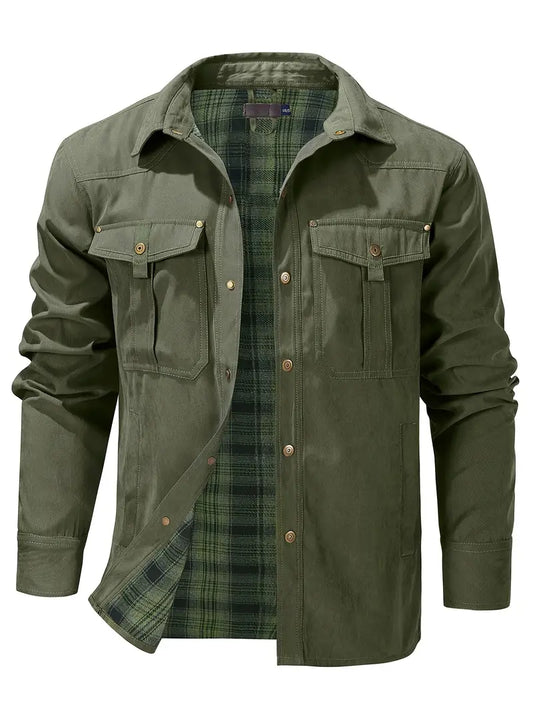 Trucker Twill Shacket - Olive