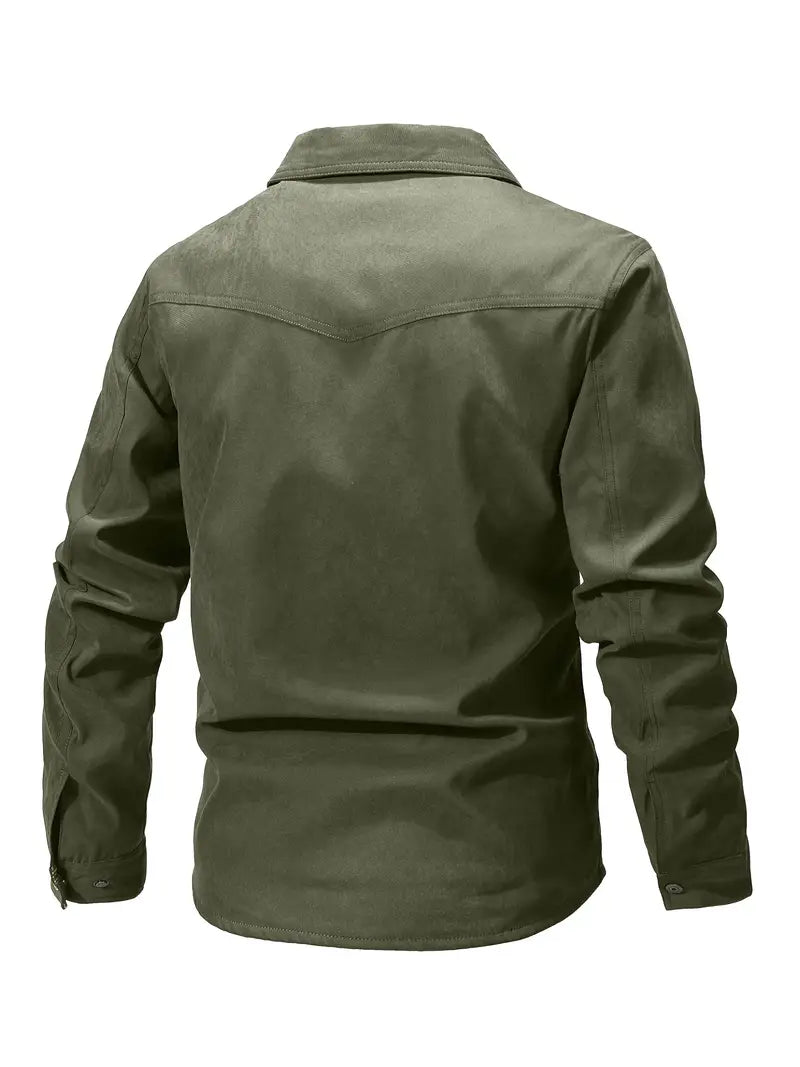Trucker Twill Shacket - Olive