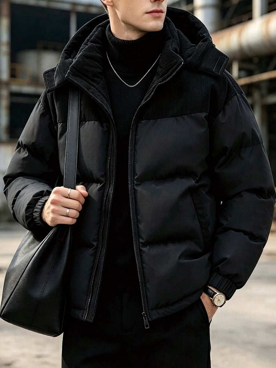 JS-23 Black bubble with medium-brown coudry hood & top panel