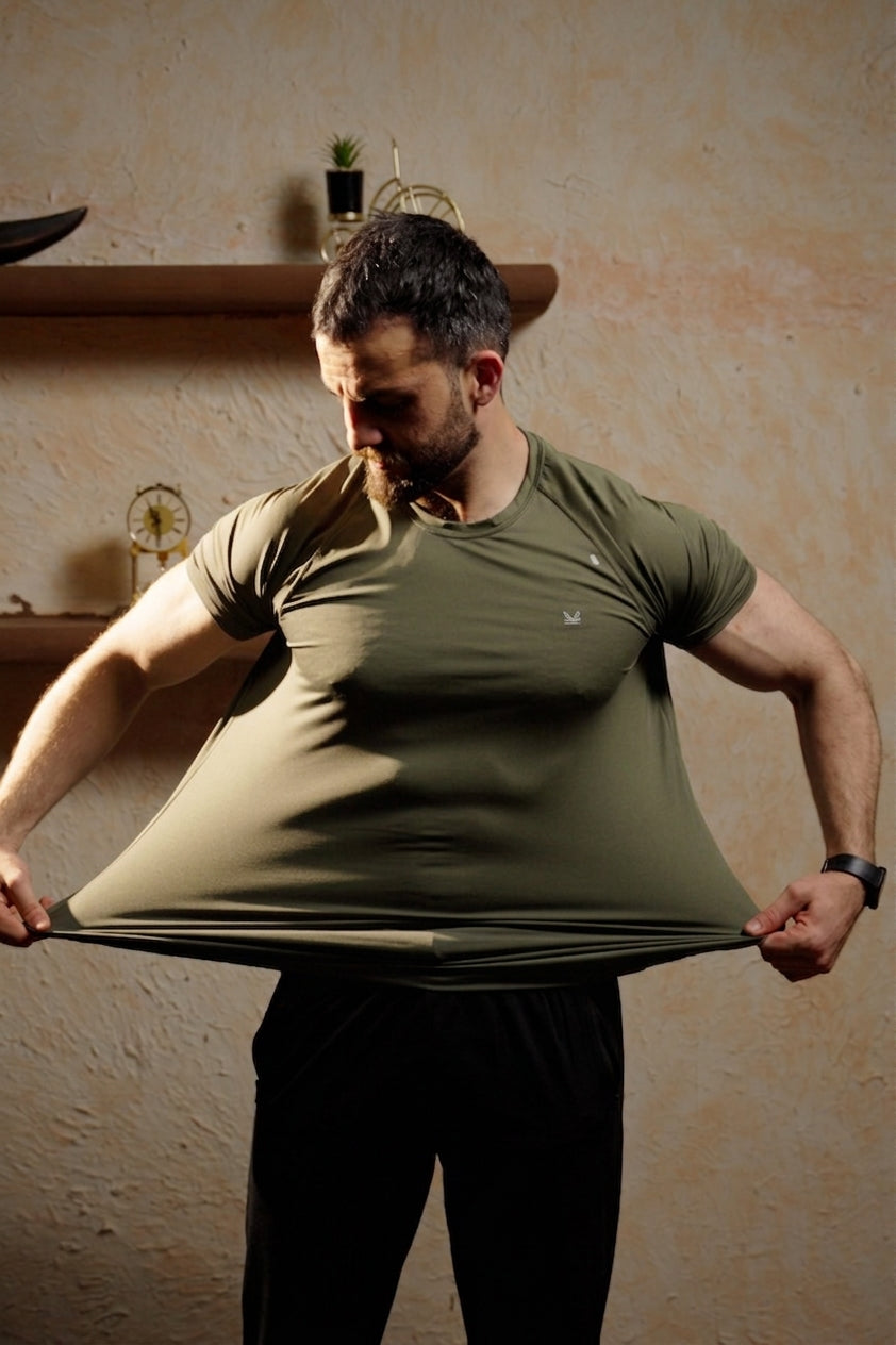 Minimal Spandexdry T-Shirts - Olive