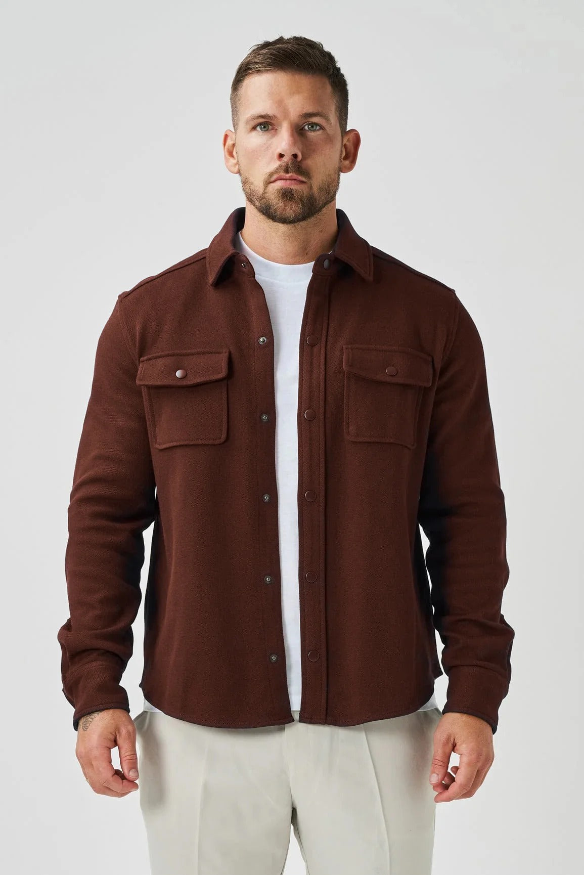Fleece Overshirt - Chocolate Brown