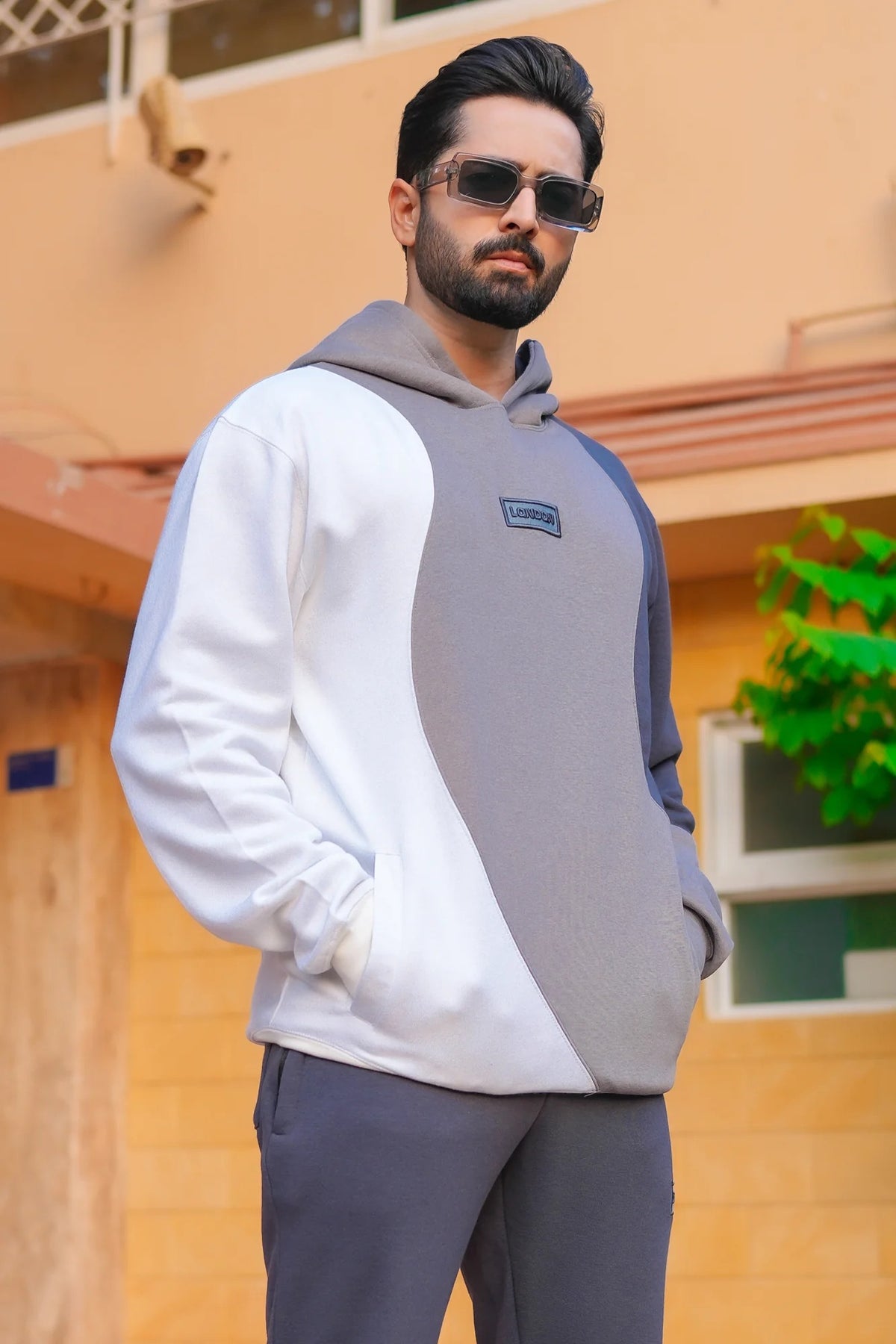 Zone Cotton Hoodie - Silver