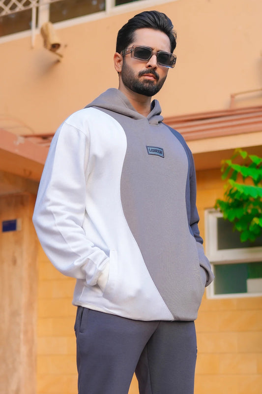 Zone Cotton Hoodie - Silver