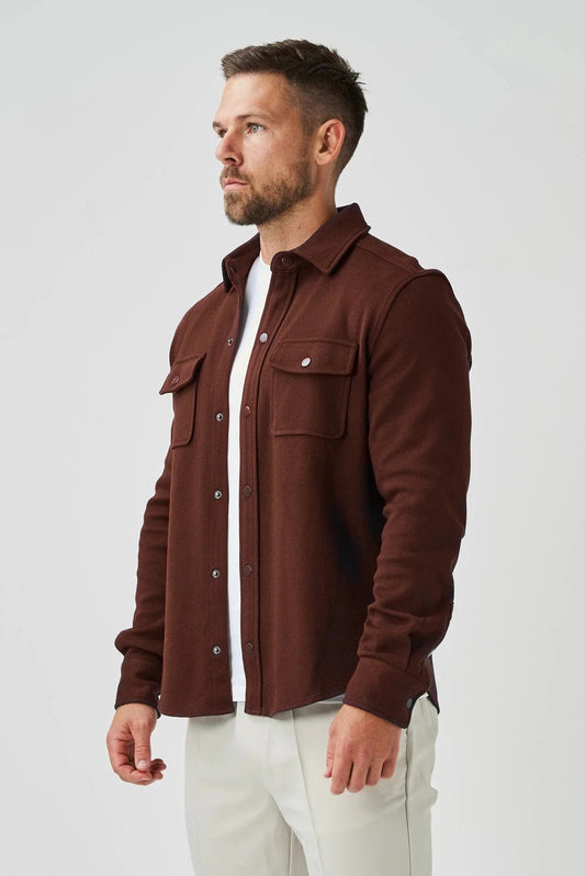 Fleece Overshirt - Chocolate Brown