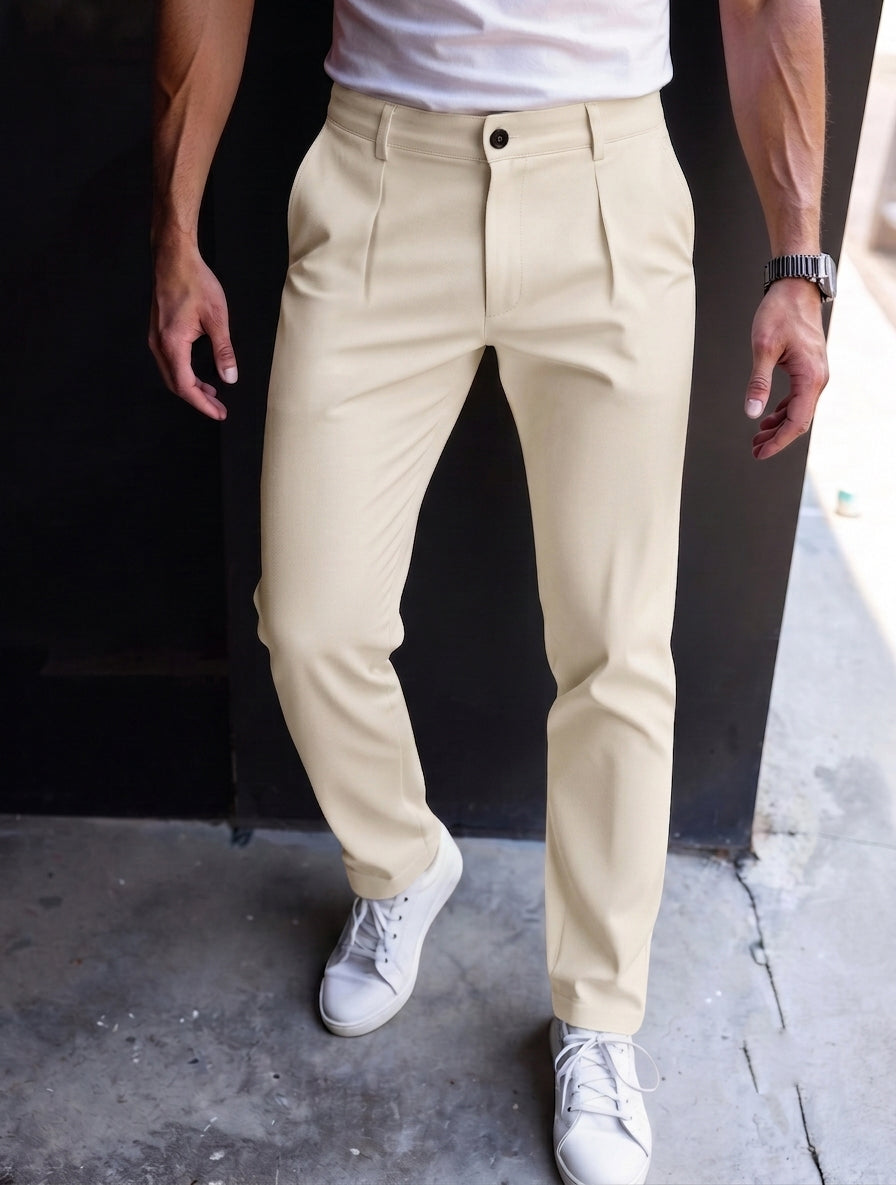 Phantom Spandexdry Pleated Pants - Cream