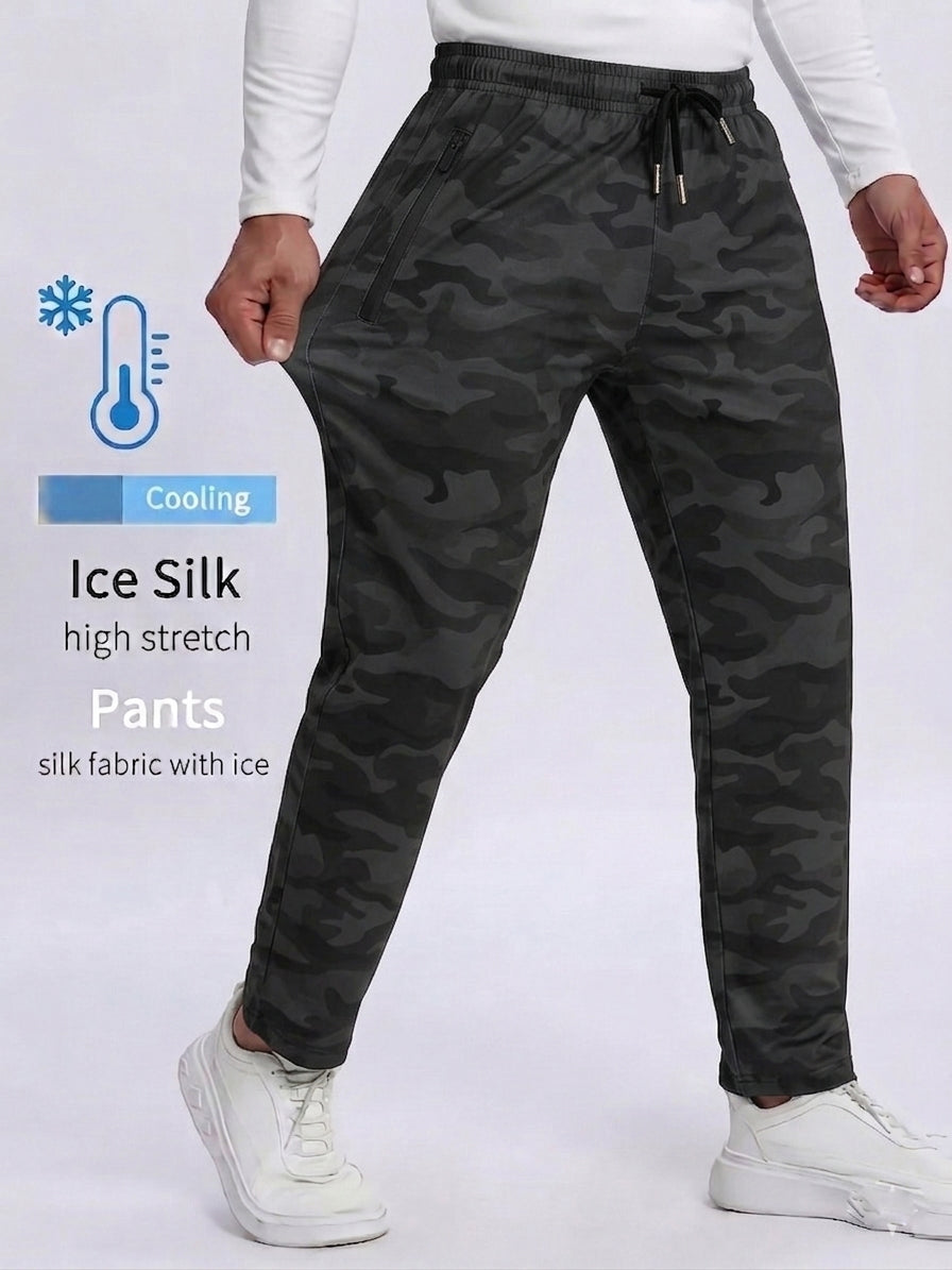 Straight Fit Spandexdry Camo Trouser - Grey