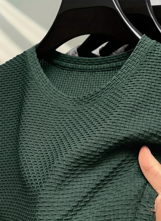 Cabo Bubble Textured Spandex Tee - Sea Green