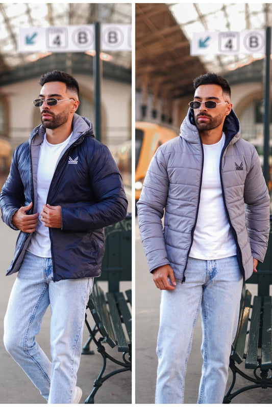 Station Reversible jacket - Navy / Grey