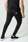 Dual Logo Foam Cotton Terry Trouser - Black