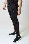 Dual Logo Foam Cotton Terry Trouser - Black