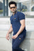 Monaco Cotton Zip Polo Tracksuit - Navy