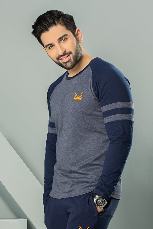 Limited Edition Fullsleeve Cotton Tee - Denim Navy