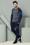 Limited Edition Fullsleeve Cotton Tracksuit - Denim Navy