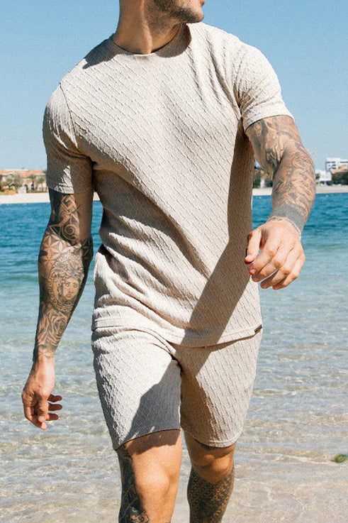 Cabo Textured T-Shirts - Cream