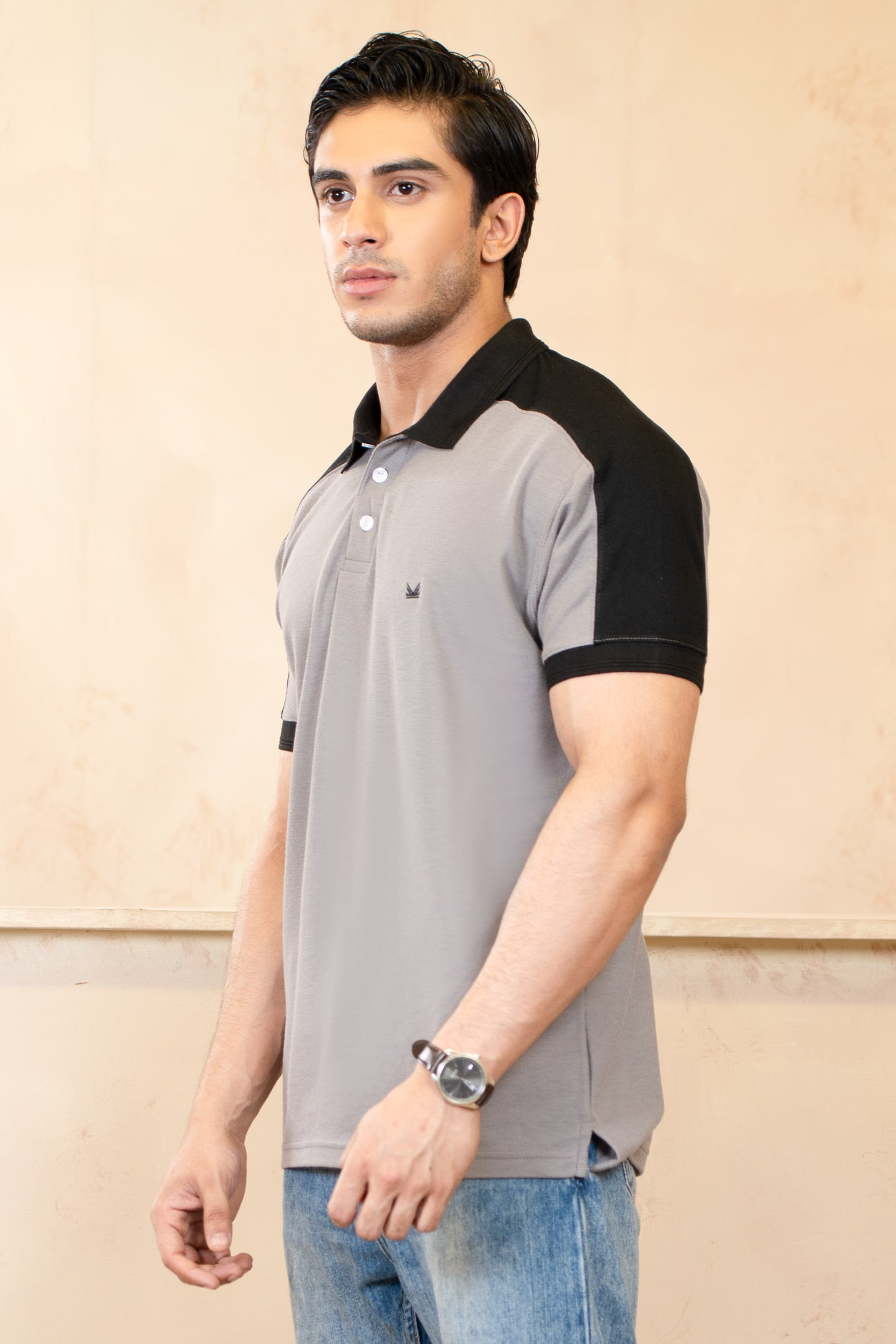 Classic Cotton Polo in Icegrey