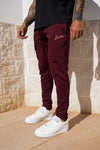 Signature Cotton Terry Trouser - Gothic Burgundy