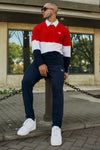 NewYork Fullsleeve Cotton Tracksuit - Navy/Red