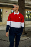 NewYork Fullsleeve Cotton Tracksuit - Navy/Red