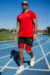 Hybrid Training Quickdry Tracksuit - Red/Black