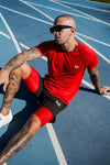 Hybrid Training Quickdry Tracksuit - Red/Black