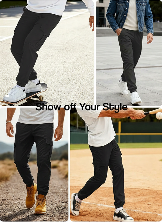 Cargo 4-way stretch SpandexDry Pants - Black