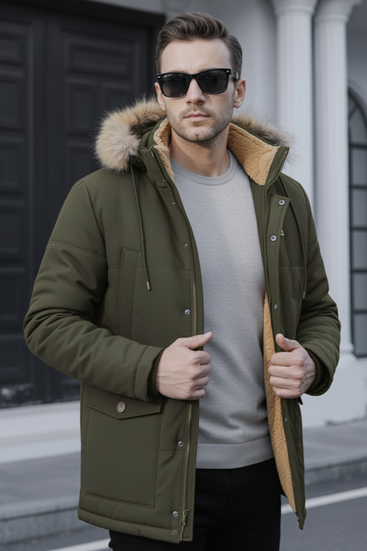 Mountain Track Imported Hoodie - Olive