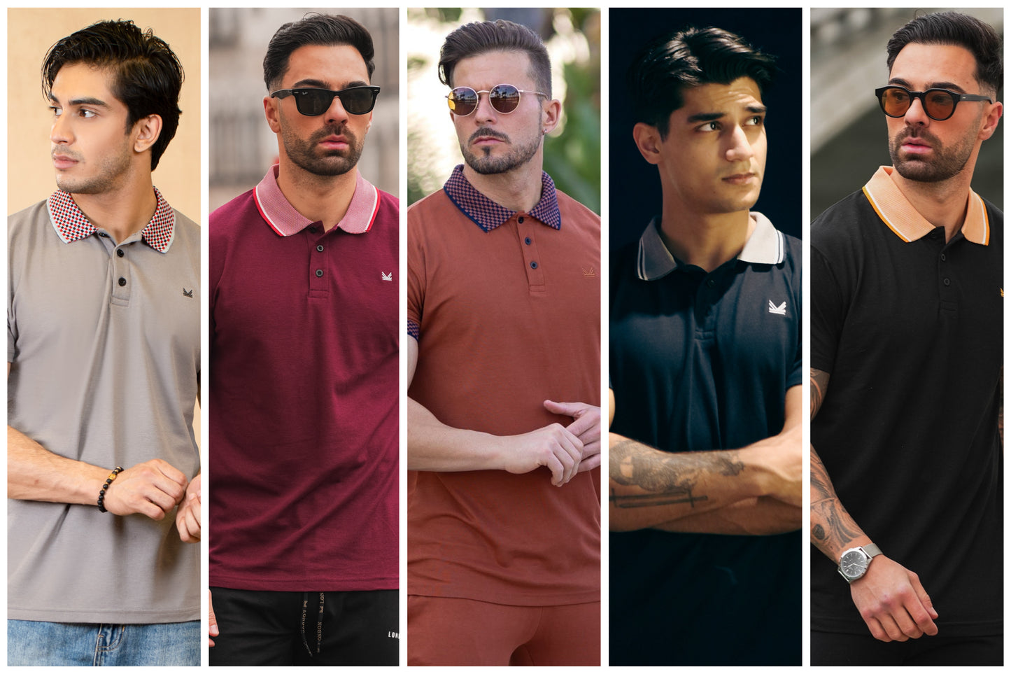 Pack of 5 Cotton Formal Polos