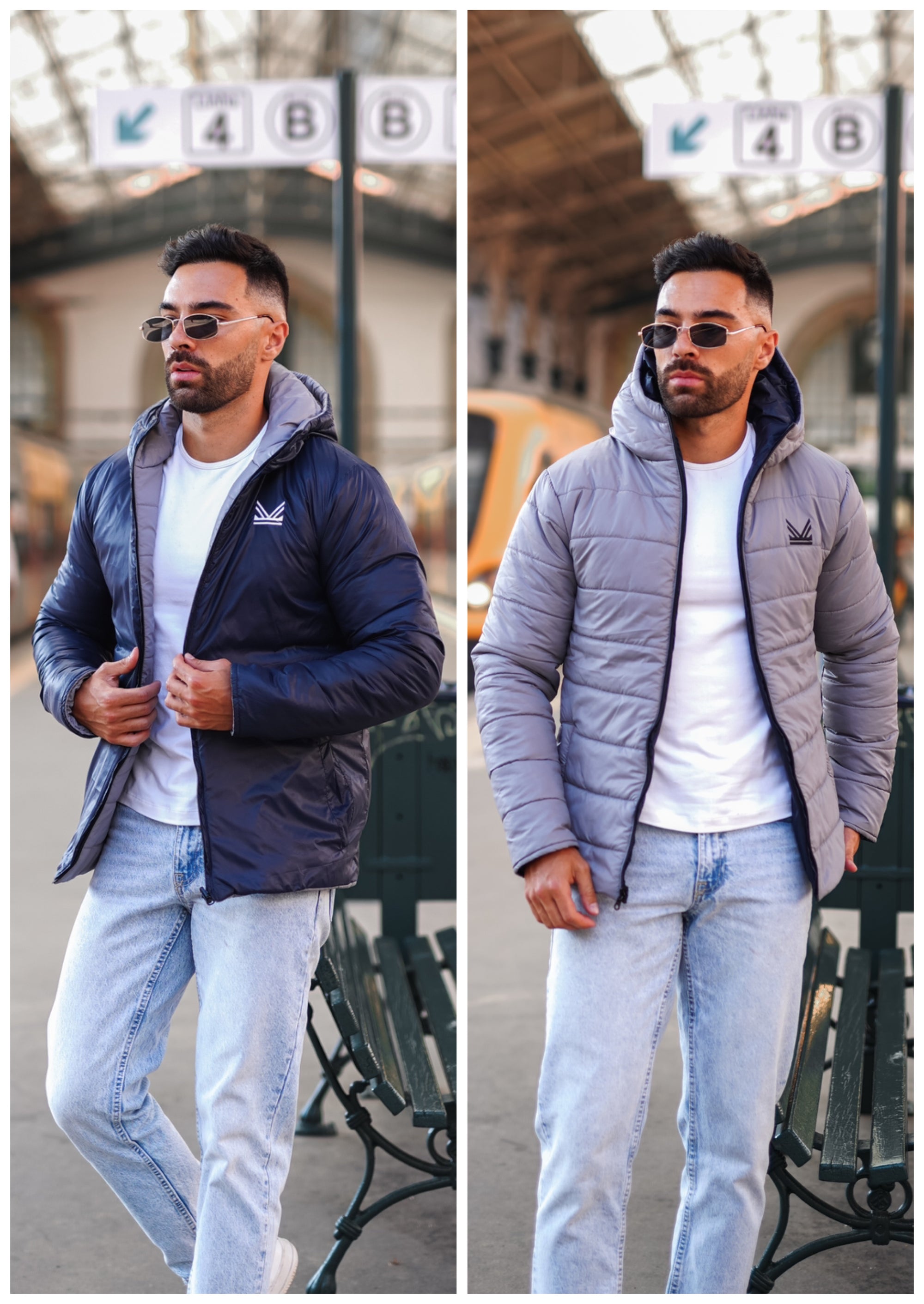 Station Reversable Jacket - Navy/Grey