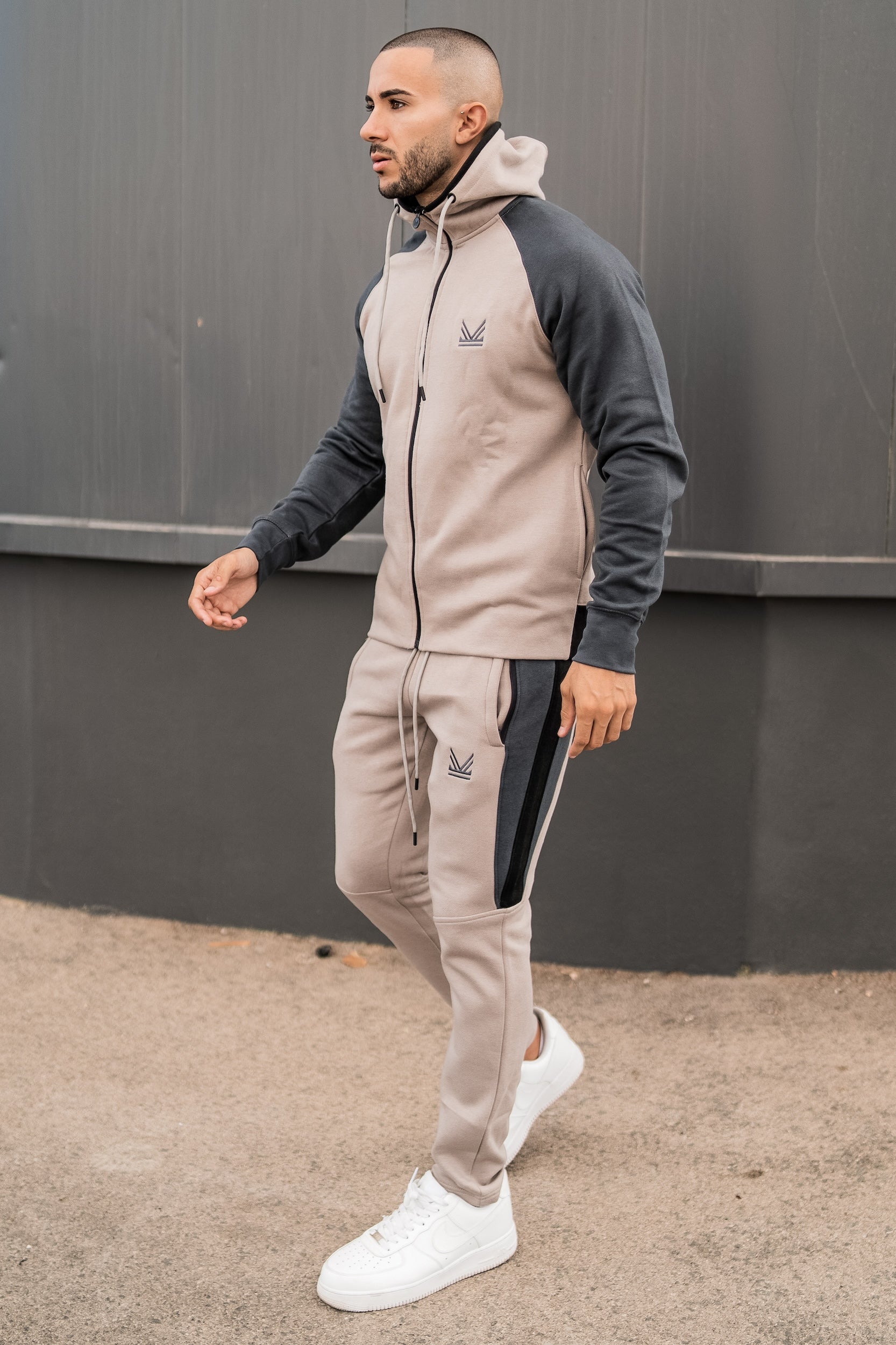 Carlos Cotton Tracksuit - icegrey