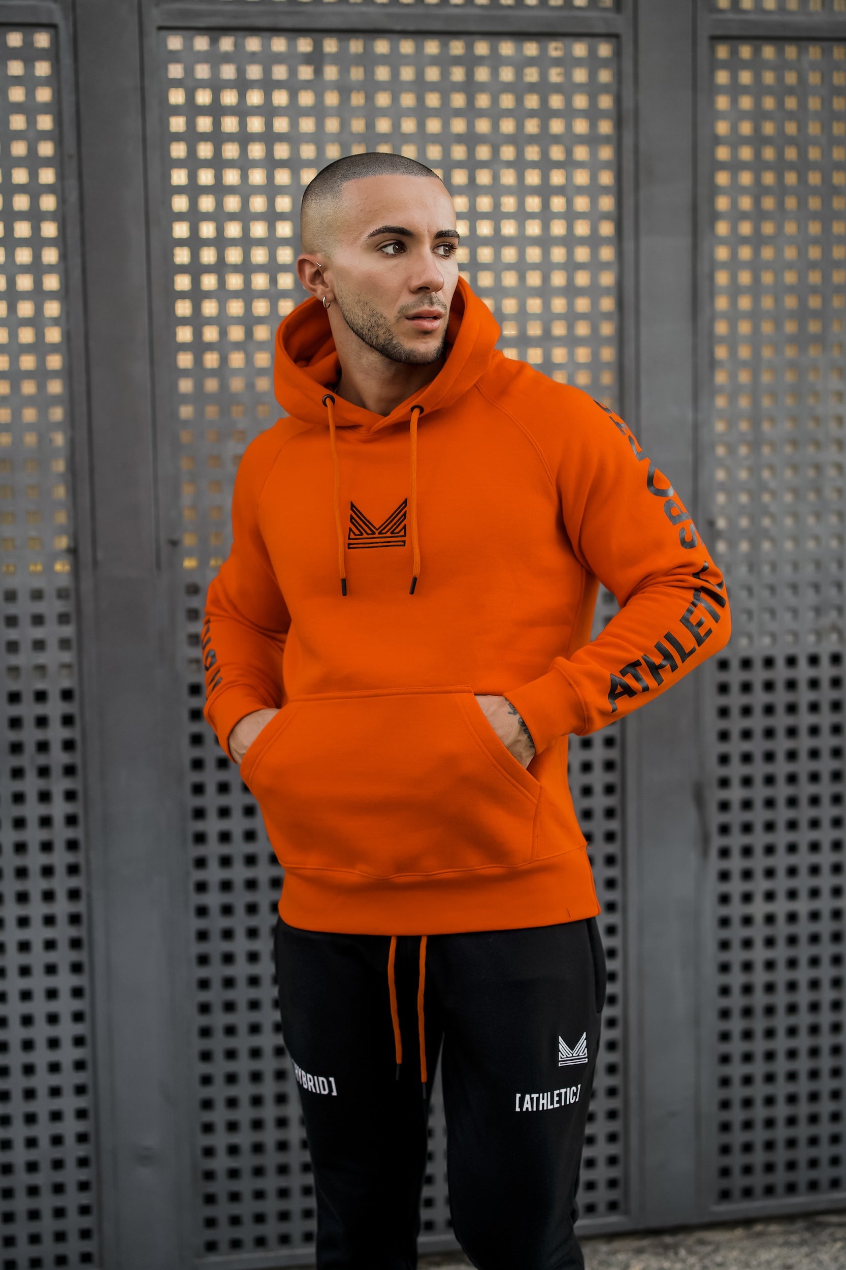 Worldwide  Cotton  Hoodie - Orange