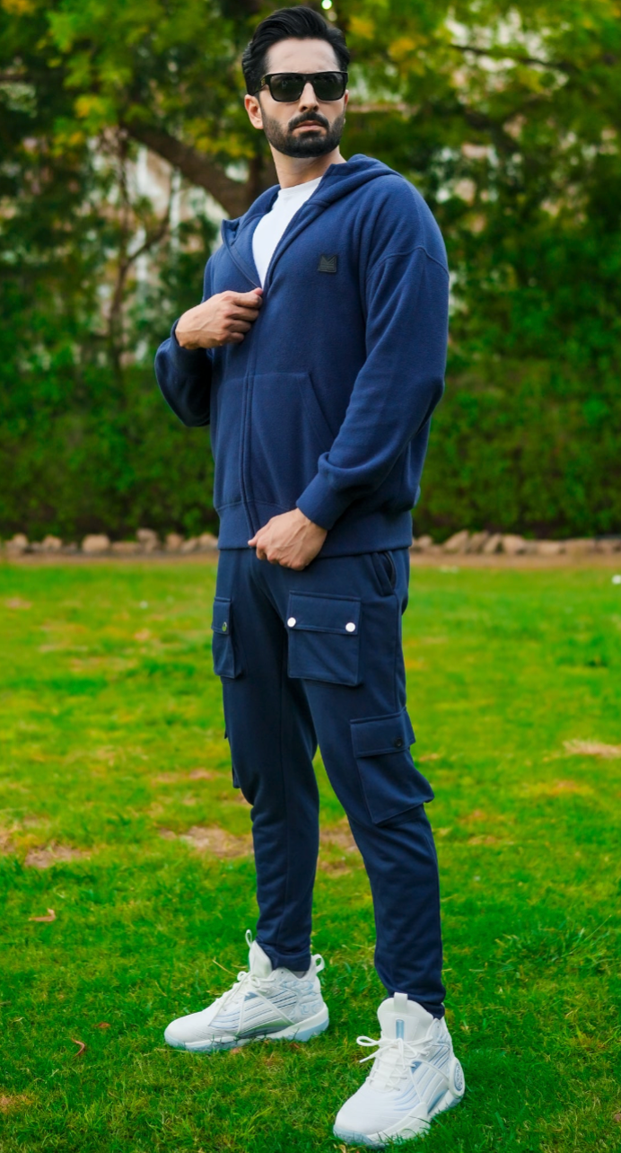 51 Lethal Dropshoulder Polar Cotton Hoodie - Navy