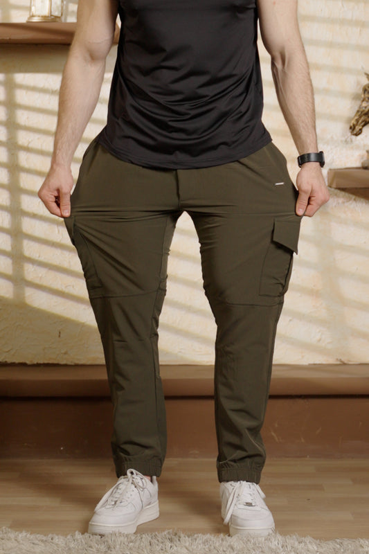Cargo Woven stretch SpandexDry Pants Trouser - Olive