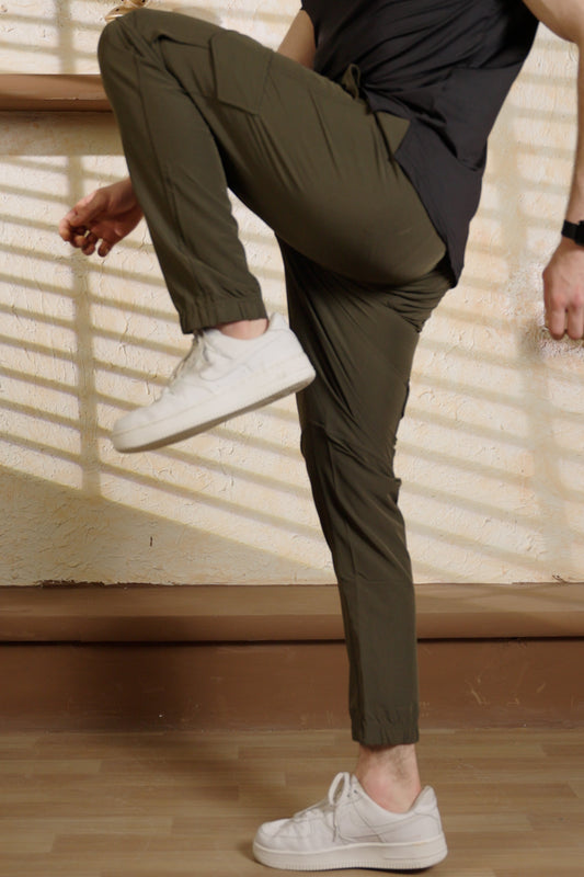 Cargo Woven stretch SpandexDry Pants Trouser - Olive