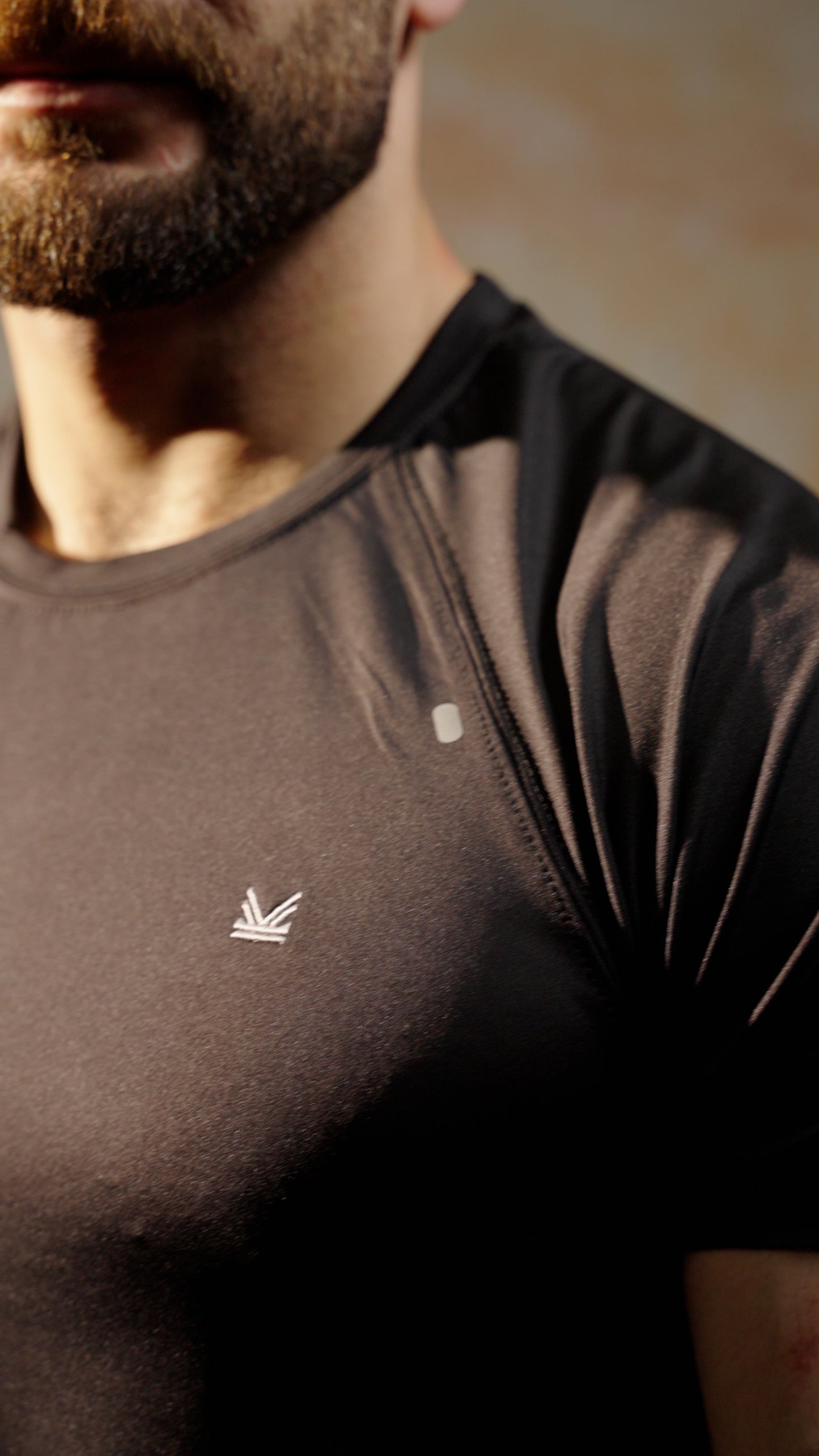 Minimal Spandexdry T-Shirts - Black