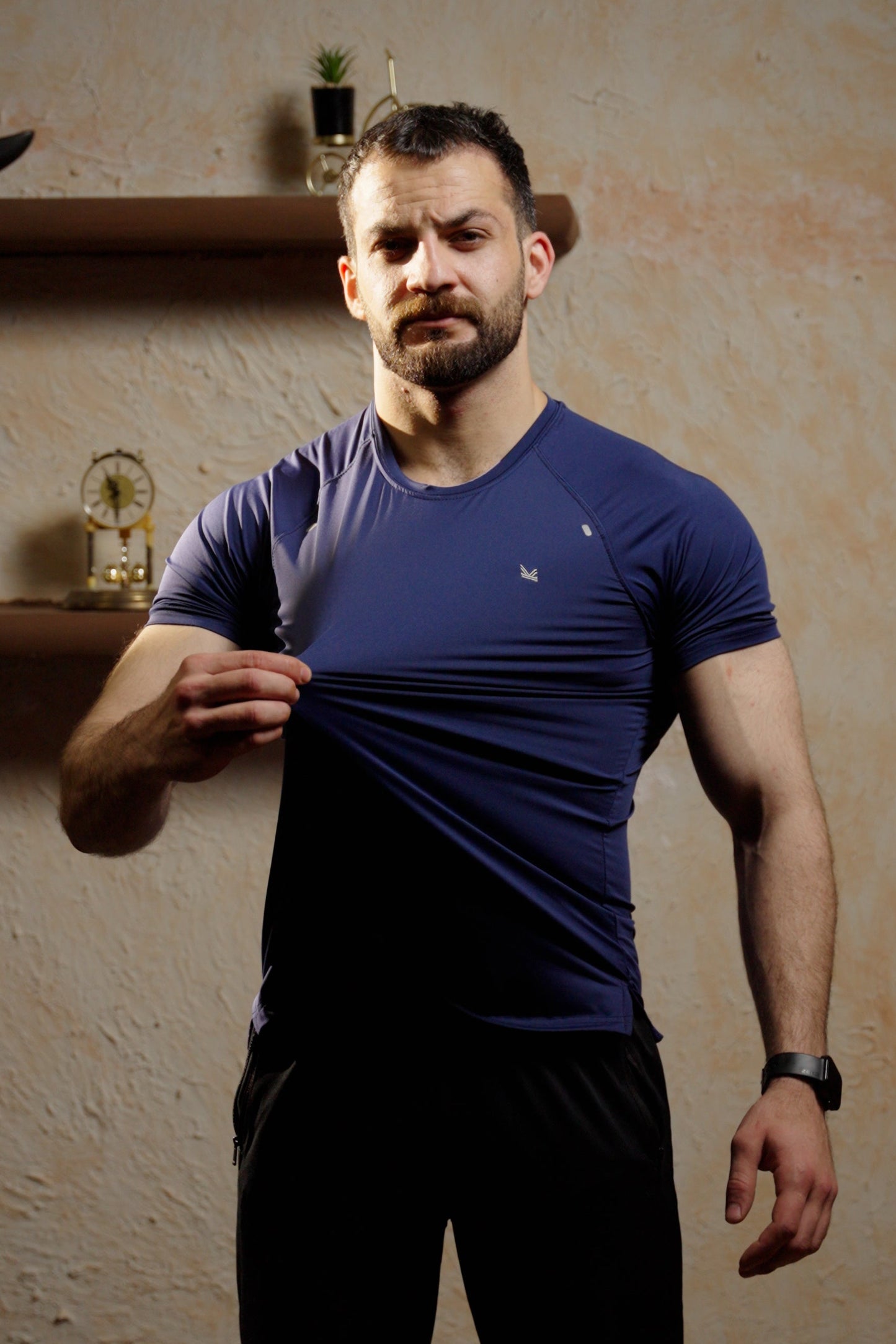Minimal Spandexdry T-Shirts - Navy