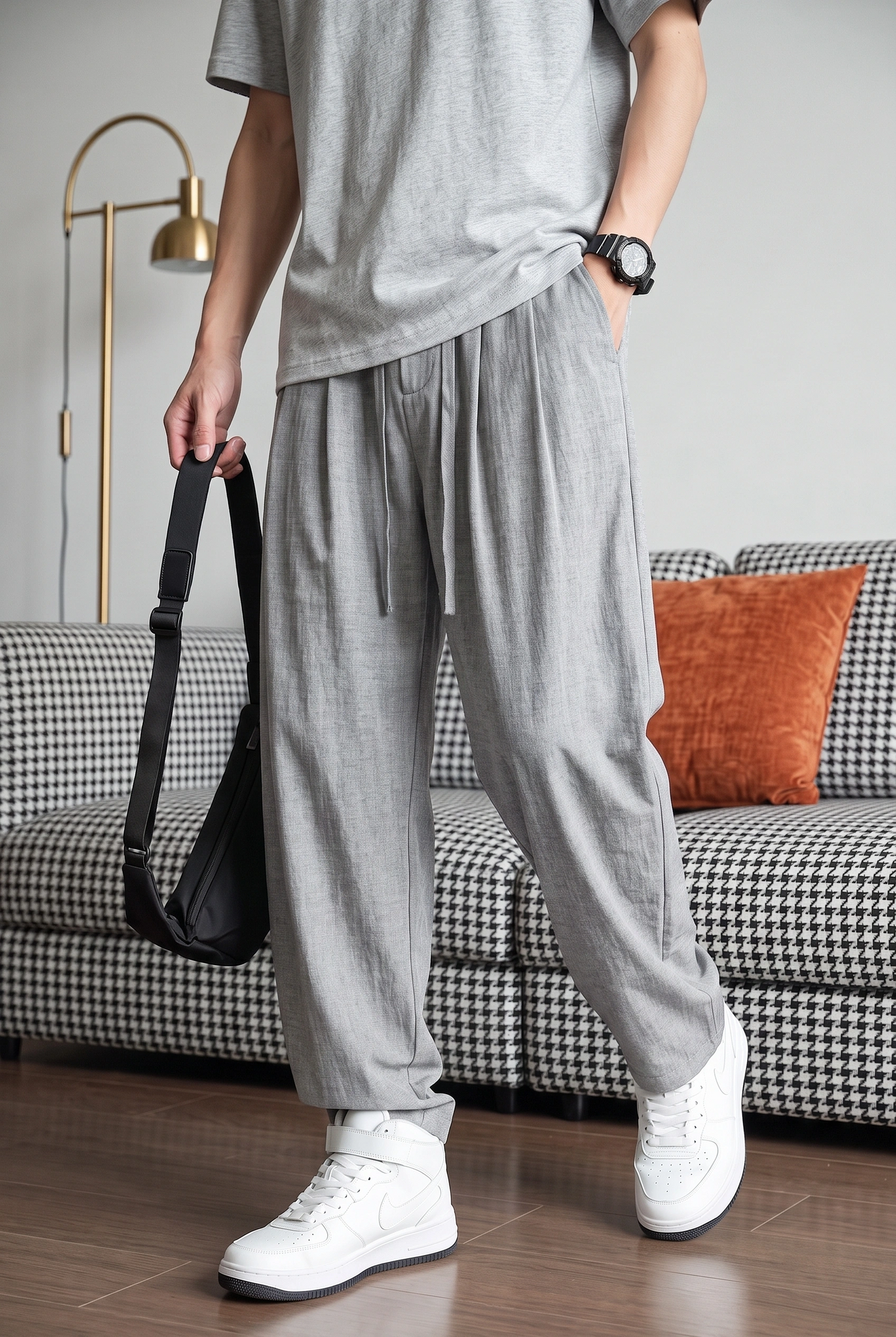 Vogue Wide Leg Trouser - Grey
