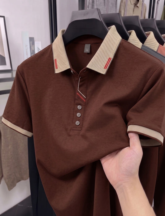 Paris Cotton Polo - Chocolate