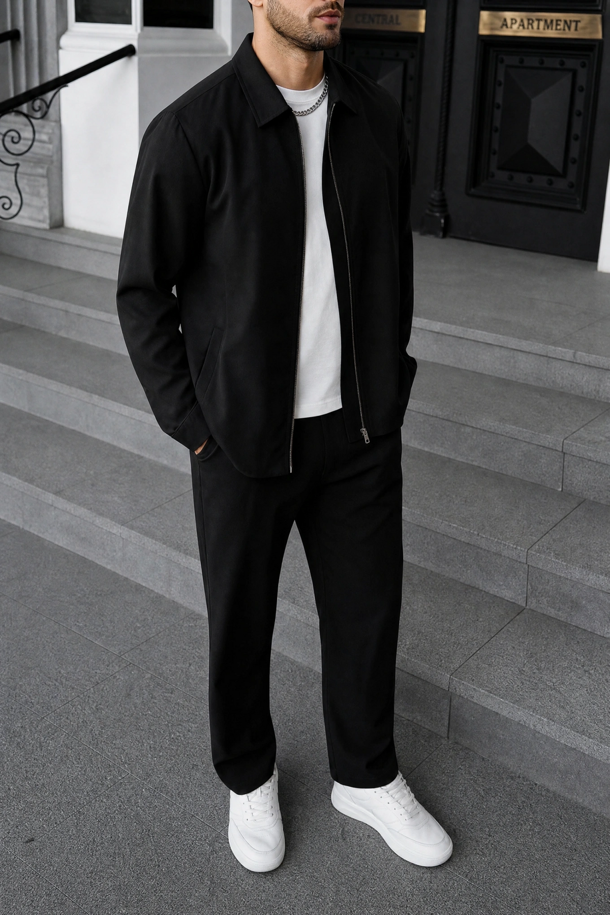 Harrington Tracksuit - Black