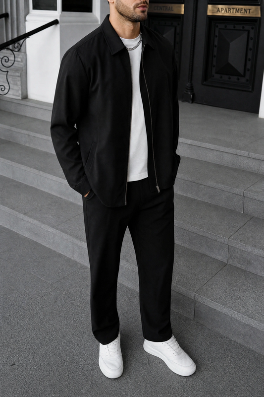 Harrington Tracksuit - Black