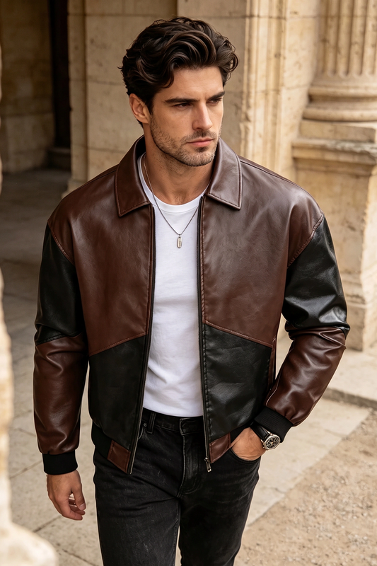 Picasso Leather Jacket - Dark Brown