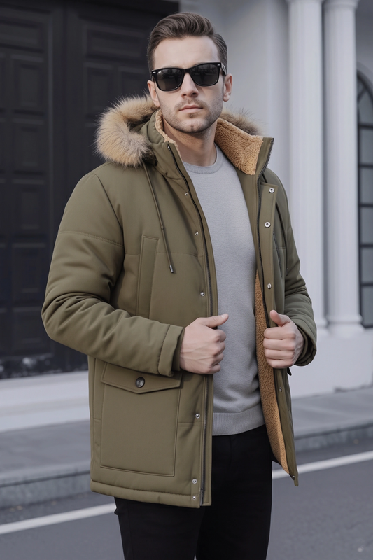 Mountain Track Imported Double Insulation Jacket - Olive