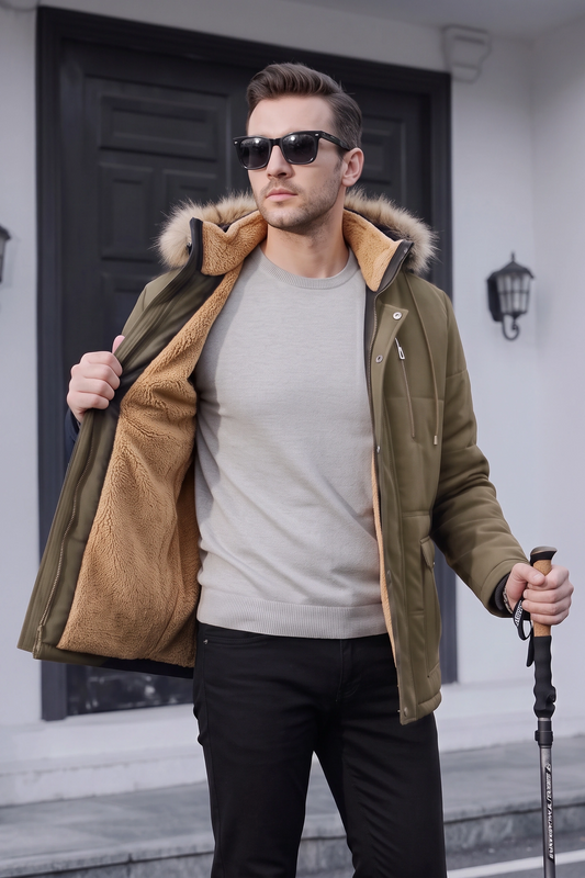 Mountain Track Imported Double Insulation Jacket - Olive